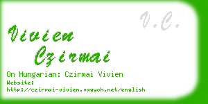 vivien czirmai business card